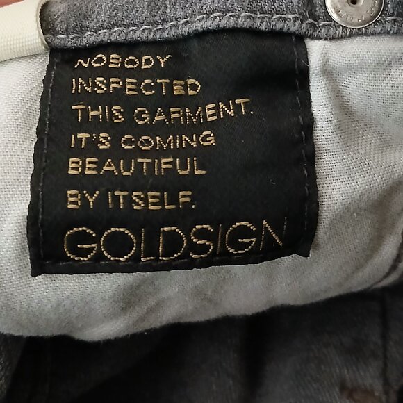 Goldsign Jeans Size 27 Virtual Skinny Ankle Distressed Gray Denim Stretch USA - Picture 8 of 9